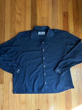 Monte Carlo Men’s XL Blue Long Sleeve Button Down Shirt Pocket Tailored